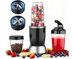 Teendow 2-in-1 Power Blender en maalapparaat - 1000W-Smoothiemaker, sapmaker en koffiemolen in één - Voor smoothies, sappen, babyvoeding, ijs, koffiebonen, noten en kruiden