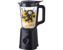 Tomado TTB1502B - Blender - Smoothie maker - 1.5 liter - Glazen kan - 2 snelheden - 500W - Pulsestand - Zwart