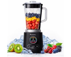 TurboTronic BG7 Blender met glazen kan - 2100W - Smoothie blender - Smoothie maker - 2L - RVS
