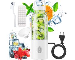 YONO Blender To Go - 500ml - 175W - Draagbare Smoothie Maker - Portable Fresh Juice Mini Blender - Wit
