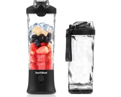 Yourfitblend - Draagbare Blender - 6 Mesjes - 4000mAh - 600ML - LED-verlichting - Portable - Blender to go - Mini Juicer - Smoothie Maker - Draadloos