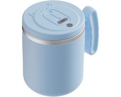 Zelfroerende - 400 ml roestvrijstalen lekbestendige mok, waterdichte automatische mengbeker, voor pauze, ontspanning, ochtend, pendelen, dagelijks werk, reizen, thuis, werkplek