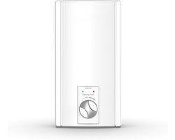 Aura® Doorstroomverwarmer - Hydraulische Doorstromer - Doorstromer Douche Elektrisch - Automatische Thermostaat – Boiler Tot 75 °C - Voor Wastafel, Douche of Badkuip - Wit- 12cm x 26cm x 48cm