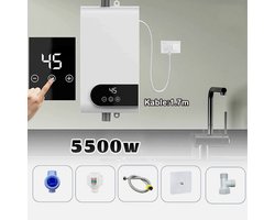 Boiler-5500W elektrische boiler-direct verwarmend-badkamer, keuken, tankloze boiler-Wit