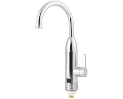 Directe Verwarmende Keuken/Badkamer Kraan 220V - 360° Roteerbaar, LED Temperatuurdisplay, Geschikt voor Keukenwastafel