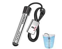 Dompelwaterverwarmer 2000W - RVS 304, Badkuipverwarmer, Temperatuurindicator, Automatische Uitschakeltimer, Constante Temperatuur