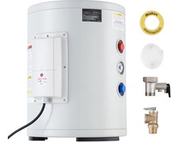 Elektrische Boiler 10 gallon - 1,6 kW Doorstroomverwarmer met LED-display, Draaiknopbediening, IPX4 Waterdicht voor Douche, Badkuip