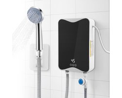 Elektrische Doorstroomboiler 5500W 230V – Mini Boiler met LED Temperatuurdisplay (30-55°C) – IPX4 Waterdicht – Voor Douche, Badkamer en Keuken