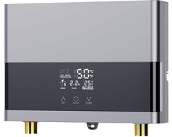 Elektronische Doorstroomboiler 6000W 220V – Mini Instant Boiler voor Wandmontage met LED-Temperatuurweergave – Elektrische Boiler voor Keuken & Badkamer – Zilver – Energieklasse A