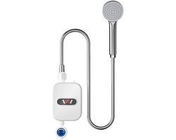 Fubzz Elektrische Boiler - 3500W Instant Water Heater Set - Met Douchekop & Slangen - Direct Warm Water - LCD Display - Energiezuinig & Veilig IPX4