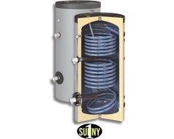 Geëmailleerde boiler voor sanitair warm water 2 spiralen 150L