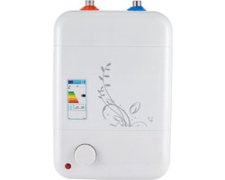 Kleine Drukvaste Boiler 8L 1500W Plug & Play Instelbare Temperatuur Compacte Elektrische Boiler Voor Gootsteen Badkamer & Wastafel Wit