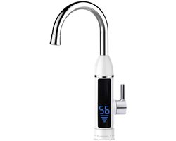 LCD Directe Warme Waterkraan 3000W - Digitale Elektrische Keukenkraan, Tankloos, Wit, EU-model