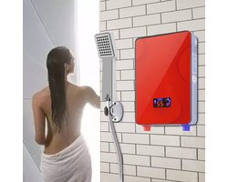 Mini-doorstroomboiler voor keuken en badkamer - Elektrische boiler met LED-display en handdouche