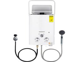 Propaan Boiler 6L - LPG Geiser 6 Liter / minuut Boiler - Ideaal Voor Camper - Caravan - Boot - Camping - Snel Heet Water - Inclusief Douche - ErP/NOx
