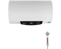 Serolux® - Boilers - Elektrische boiler - Capaciteit 35 liter - 2000W vermogen - Roestvrij - Digitale temperatuurweergave - Zelfreinigende sproeikop, warmeluchtfunctie en nachtlichtverlichting - 41 × 75 cm - Wit