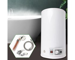 Warmwaterboiler, 50 l, 2000 W, elektrische boiler met douche en wastafelkraan, kleine boiler Smart Control Water Heater voor keuken en badkamer