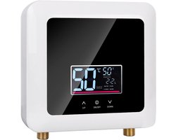 White-Label® Boiler - Doorstroomverwarmer - Keukenboiler - Doorstroomboiler - Met Display - Wit en Zwart