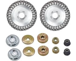 2 x Onkruidborstel met Adapterset voor Bosmaaier - 15 cm