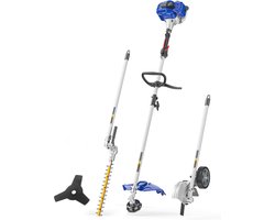 4-in-1 Tuingereedschap: Gas aangedreven 26cc Grastrimmer, Heggenschaar, en Bosmaaier