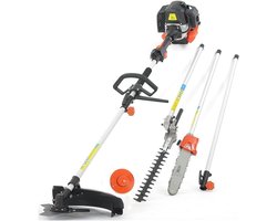 5-in-1 Benzine Multitool voor Tuinonderhoud - Bosmaaier, Heggenschaar en Meer
