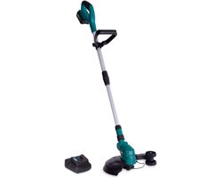 Batterij Trimmer 20V - 250mm Snijdiameter - Dubbele Spoel 2x4m - Telescopische Steel - Incl. 4.0Ah Accu & Lader