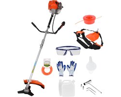 Benzine Grastrimmer 52cc 2-in-1 - Zware Handheld Tuingereedschap voor Effectief Snoeien en Aanpakken van Onkruid