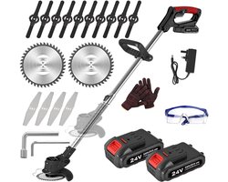 Bosmaaier Accu Krachtige Elektrische Grastrimmer – Lichtgewicht & Telescopisch – grasmaaier grastrimmer Efficiënt & Gebruiksvriendelijk – Sterke Snijkop Voor Preciese Randen | Incl. Oplaadbare Accu