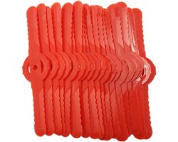 Bosmaaier Bladen - Grastrimmer Messen - Tuinonderhoud - Duurzaam Materiaal - 60 Stuks - Rood