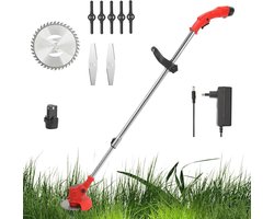 Draadloze elektrische bosmaaier - 21V grastrimmer met accu en oplader