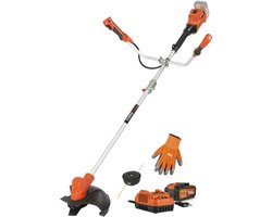 Dual Power Accu bosmaaier POWDPGBCS1 -2 in 1 maaier en grastrimmer van 40 V, Met accu en lader, ruggedragen, tuingereedschap