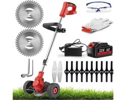 Elektrische onkruidverdelger - Weed Wacker 21v accu-aangedreven grasmaaier grasmaaier draadloos met één 3.0ah Li-Ion & 3 snijmestypes, compact elektrisch gereedschap voor gazon werf werk