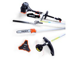 FUXTEC FX-MT152 Benzine Multitool 4-in-1 – Bosmaaier, Heggenschaar, Kettingzaag & Stokzaag – 52cc 2-takt – Inclusief draaggordel