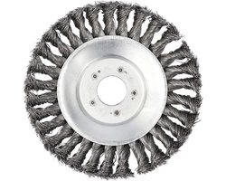 Gras Trimmer Borstel - Onkruid Borstel - Onkruid Verwijderen - Stalen Draad - 6 Inch - Zwart