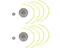 Grasmaaier Accessoires - Dubbele Kop Benzine Bosmaaier, Platte Kop Maaier Touw, Vervangingsspoel (2 Stuks)