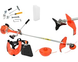 John Gardener Benzine Grastrimmer - Bosmaaier - Met verschillende opzetstukken en draagharnas