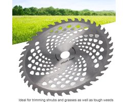 KARZO - Vervangmes voor grasmaaier, roestvrij staal, 1,4 mm dik, 255 x 25,4 mm bosmaaiermes