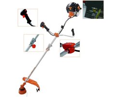 Krachtige 2-in-1 Bosmaaier en Grastrimmer 52cc met 3 Stalen Messen