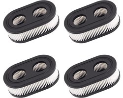 Luchtfilters voor grasmaaier 593260, met koolstofvoorfilter, 4-pack vervangende luchtfilters, compatibel met Geschikt voor Briggs & Stratton-seriemotoren 798452 798339 334404 4247 5432 5432k 09P00 09P702 550E 500EX