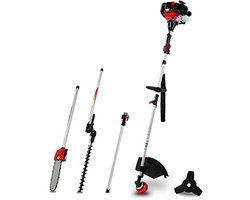 Motorzeis 4-in-1 Grastrimmer Multitool met Draagriem - 52cc Benzinemotor