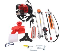 Multifunctionele 4-in-1 Bosmaaier met 52cc Motor voor Grastrimmen en Heggen Knippen