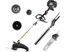 Multitool 5-in-1 met 3,0 pk Benzinemotor – Bosmaaier, Heggenschaaf, Takkenzaag, Grastrimmer en meer