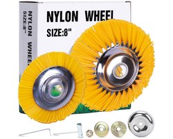 Onkruidborstel Set (2 stuks) voor Bosmaaier - Nylon Borstels voor Mos en Verwijdering voor 25,4 mm Assen