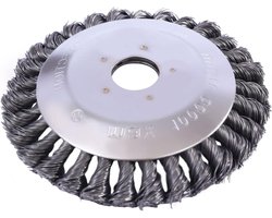 Onkruidborstel Staal - Draadborstel Bosmaaier - Onkruid Verwijderen - Kniklijndesign - 154 cm binnengat - Zilver