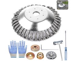 Onkruidborstel voor bosmaaier - 150 mm draadborstel met 25,4 mm montagegat