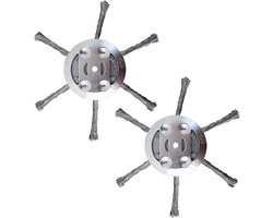 Onkruidborstel voor Bosmaaier - Krachtige Draadborstel voor Mosverwijdering (Set van 2)