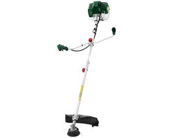 Parkside 2-in-1 benzine bosmaaier en grastrimmer 1,35 kW - Vermogen: 1,35 kW (1,8 pk) - Cilinderinhoud: 42,7 cm³ - Tankinhoud: 1,2 L - Onderhoudsvrije elektronische ontsteking met trekstarter - Ergonomische handgreep met individueel instelbare hoogte