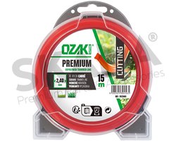 PRAKTISCHE TUIN OZAKI premium vierkante nylon lijn voor bosmaaier - Ø 2,4 mm - L 15 m