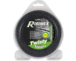 Professioneel vierkant gedraaid bosmaaigaren 3mm x 15m zwart