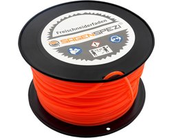 Professionele ronde maaidraad voor bosmaaier en trimmer - 4 mm dik en 100 meter lang in neon oranje